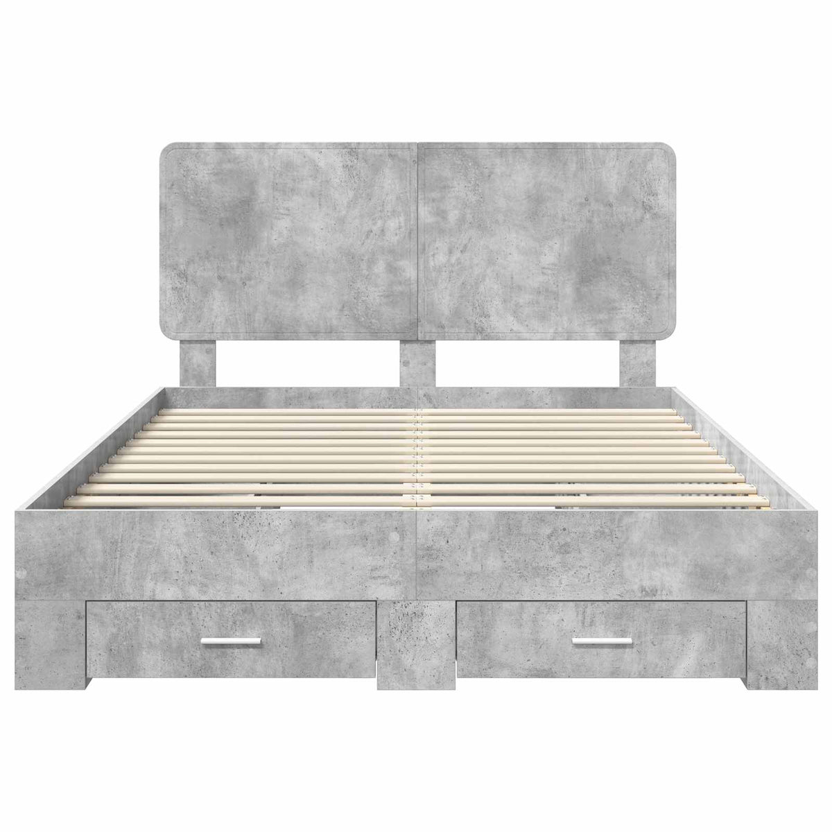 Ágykeret fiókkal tárolóval Beton Szürke 150 x 200 cm Szerelt Fa 8