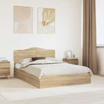 Tárolós Ágy fiókkal Sonoma tölgy 140 x 190 cm Szerelt Fa