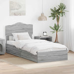 Tárolós Ágy fiókkal Szürke Sonoma 90 x 200 cm Szerelt Fa