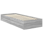 Tárolós Ágy fiókkal Szürke Sonoma 70 x 190 cm Szerelt Fa 6