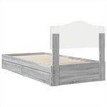 Tárolós Ágy fiókkal Szürke Sonoma 70 x 190 cm Szerelt Fa 10