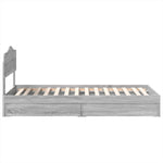 Tárolós Ágy fiókkal Szürke Sonoma 70 x 190 cm Szerelt Fa 9