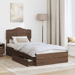 Tárolós Ágy fiókkal Barna Tölgy 70 x 190 cm Szerelt Fa 3