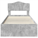 Ágykeret fiókkal tárolóval Beton Szürke 90 x 200 cm Szerelt Fa 7