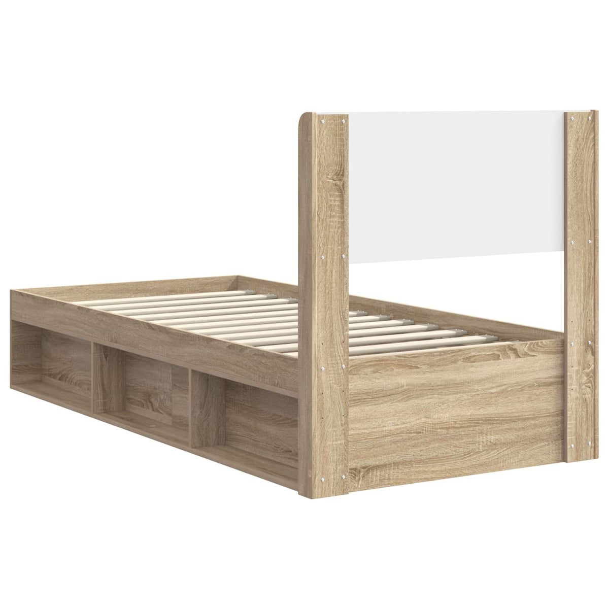 Ágykeret tárolóval és fejtámlával 3 pcs Szerelt Fa 7