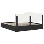Tárolós Ágy fiókkal fejtámlával Fekete 200 x 200 cm Szerelt Fa 10