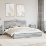 Tárolós Ágy fiókkal Szürke Sonoma 180 x 200 cm Szerelt Fa