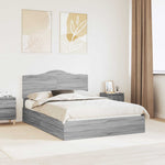Tárolós Ágy fiókkal Szürke Sonoma 150 x 200 cm Szerelt Fa