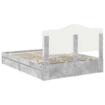Tárolós Ágy fiókkal Beton Szürke 140 x 190 cm Szerelt Fa 10