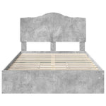 Tárolós Ágy fiókkal Beton Szürke 135 x 190 cm Szerelt Fa 8