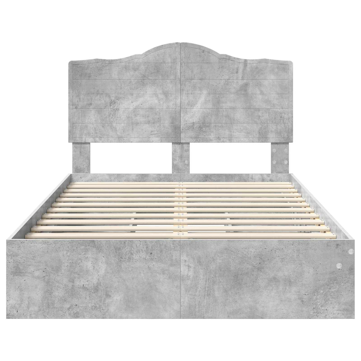 Tárolós Ágy fiókkal Beton Szürke 135 x 190 cm Szerelt Fa 8
