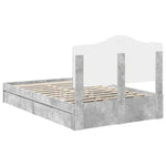 Tárolós Ágy fiókkal Beton Szürke 120 x 190 cm Szerelt Fa 10