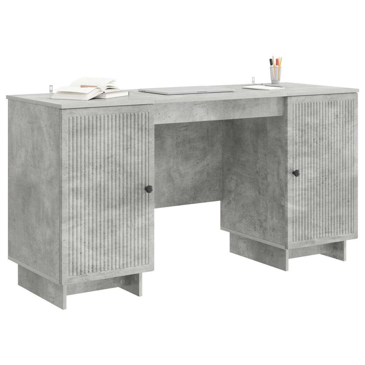 Asztal Betonszürke Szerelt Fa 142,5 x 50 x 75 cm 3
