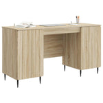Asztal polcokkal Sonoma Tölgy 142,5 x 50 x 75 cm Szerelt Fa 3