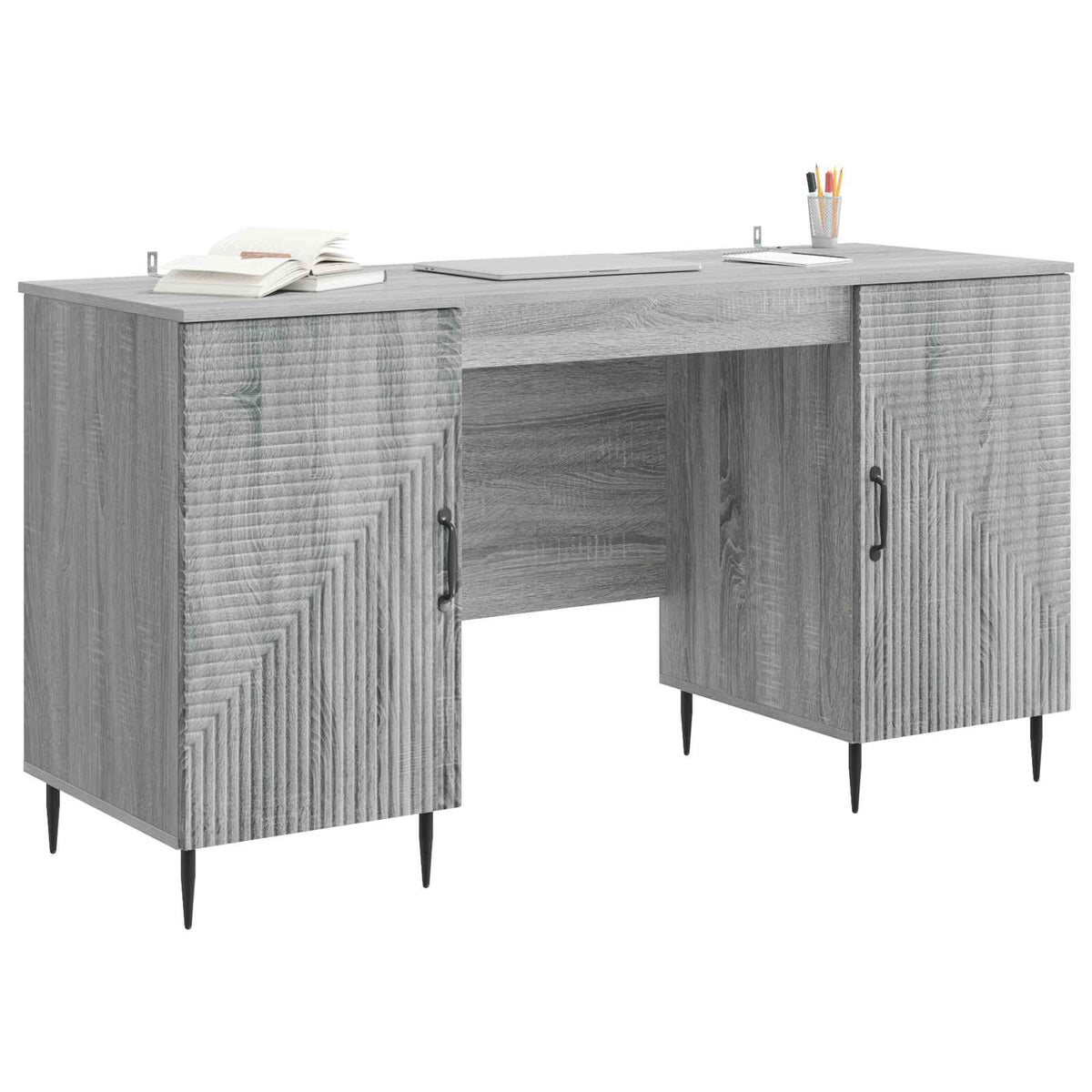 Asztal Szürke Sonoma 142,5 x 50 x 75 cm Szerelt Fa 3
