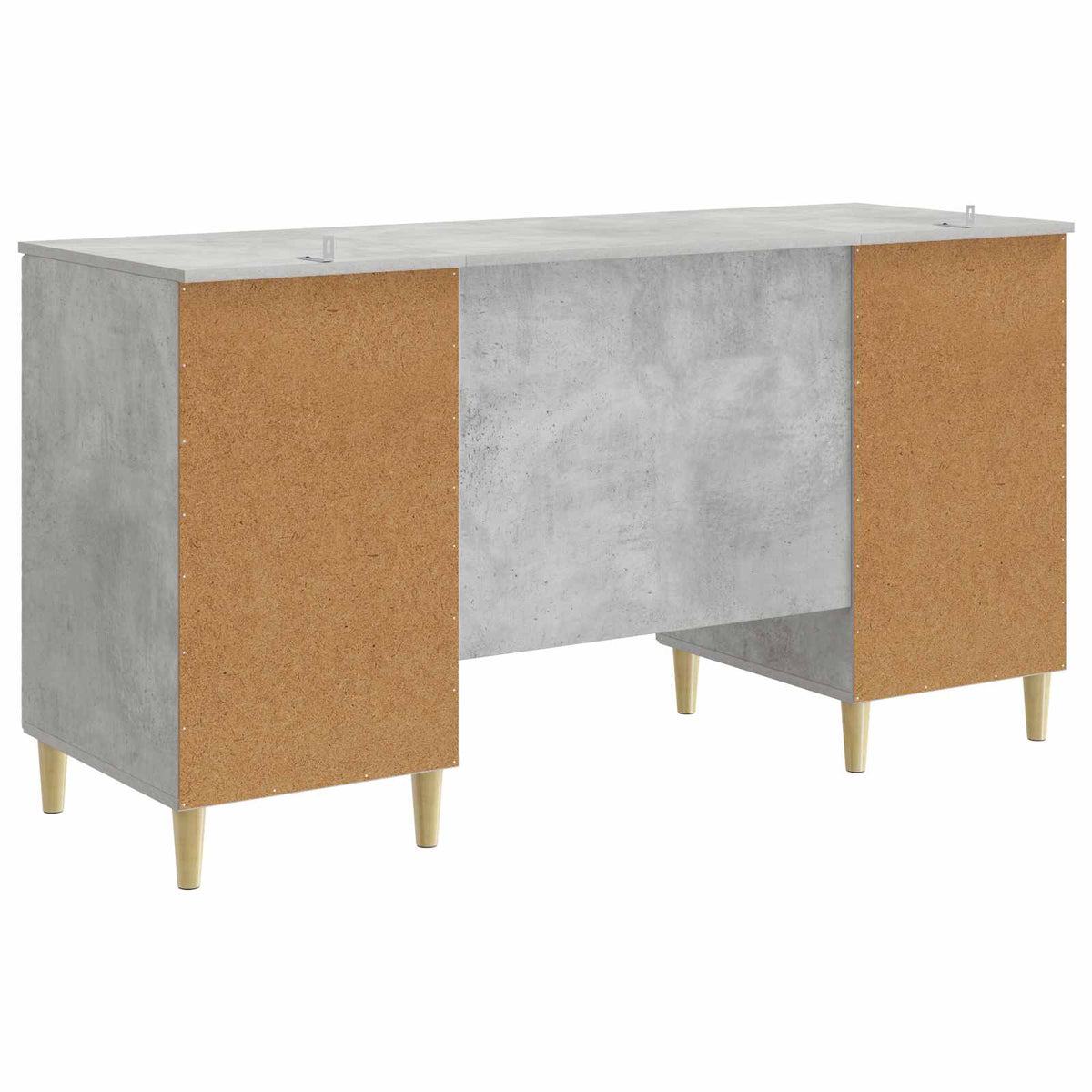 Asztal Betonszürke 142,5 x 50 x 75 cm Szerelt Fa 6