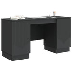 Asztal Fekete 142,5 x 50 x 75 cm Szerelt Fa 3