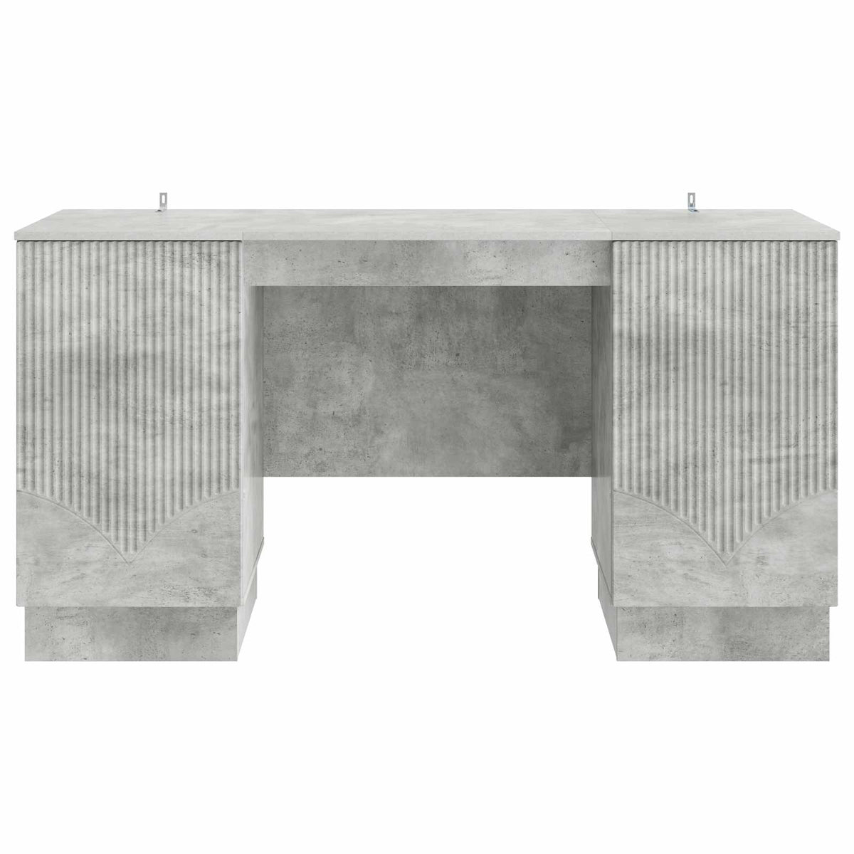 Asztal Betonszürke 142,5 x 50 x 75 cm Szerelt Fa 5