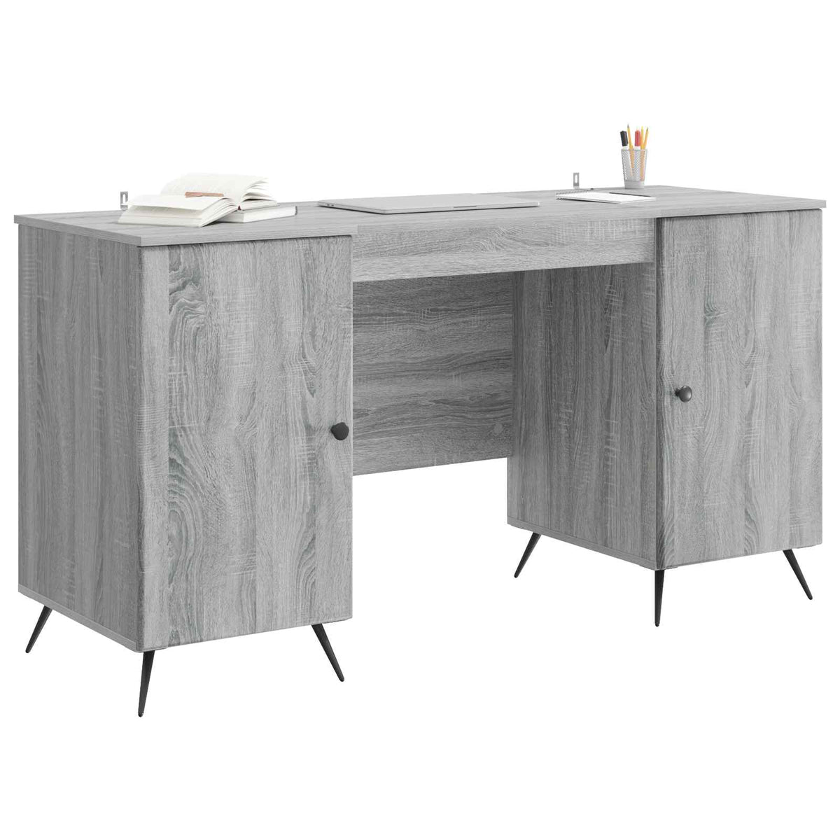 Asztal Szürke Sonoma 142,5 x 50 x 75 cm Szerelt Fa 3