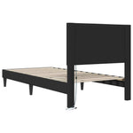 Ágykeret LED szalagokkal fejtámlával Fekete 90 x 190 cm Műbőr 8