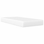 Ágykeret LED szalagokkal fejtámlával Fehér 90 x 190 cm Műbőr 7