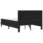 Ágykeret LED szalagokkal fejtámlával Fekete 140 x 190 cm Műbőr 10
