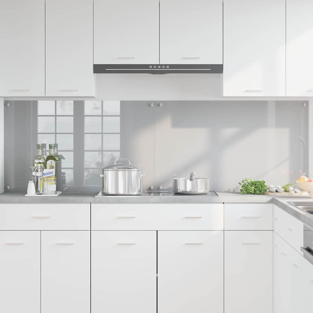 Konyhai hátfal 2 db Világosszürke 100 x 60 cm edzett üveg 3