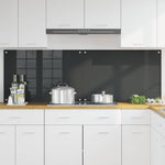 Konyhai hátfal 2 db Sötétszürke 90 x 60 cm edzett üveg 3