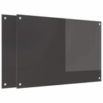 Konyhai hátfal 2 db Sötétszürke 90 x 60 cm edzett üveg 2