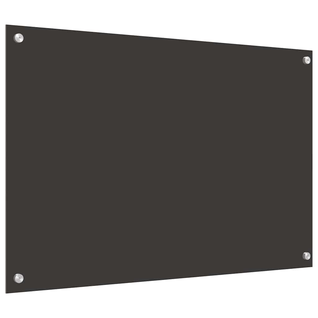 Konyhai hátfal 2 db Sötétszürke 90 x 60 cm edzett üveg 6