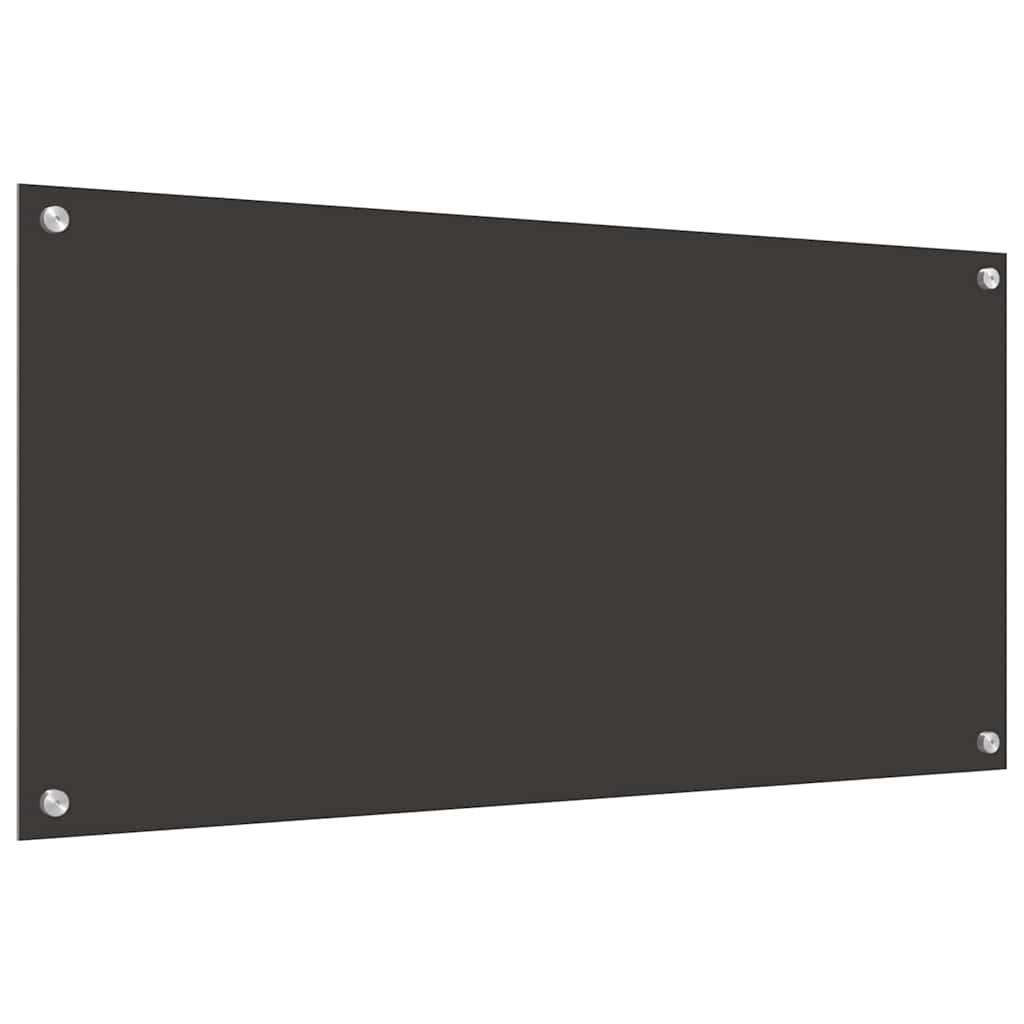 Konyhai hátfal 2 db Sötétszürke 100 x 50 cm edzett üveg 6