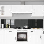 Konyhai hátfal 2 db Fekete 120 x 50 cm edzett üveg 3