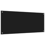 Konyhai hátfal 2 db Fekete 120 x 50 cm edzett üveg 6