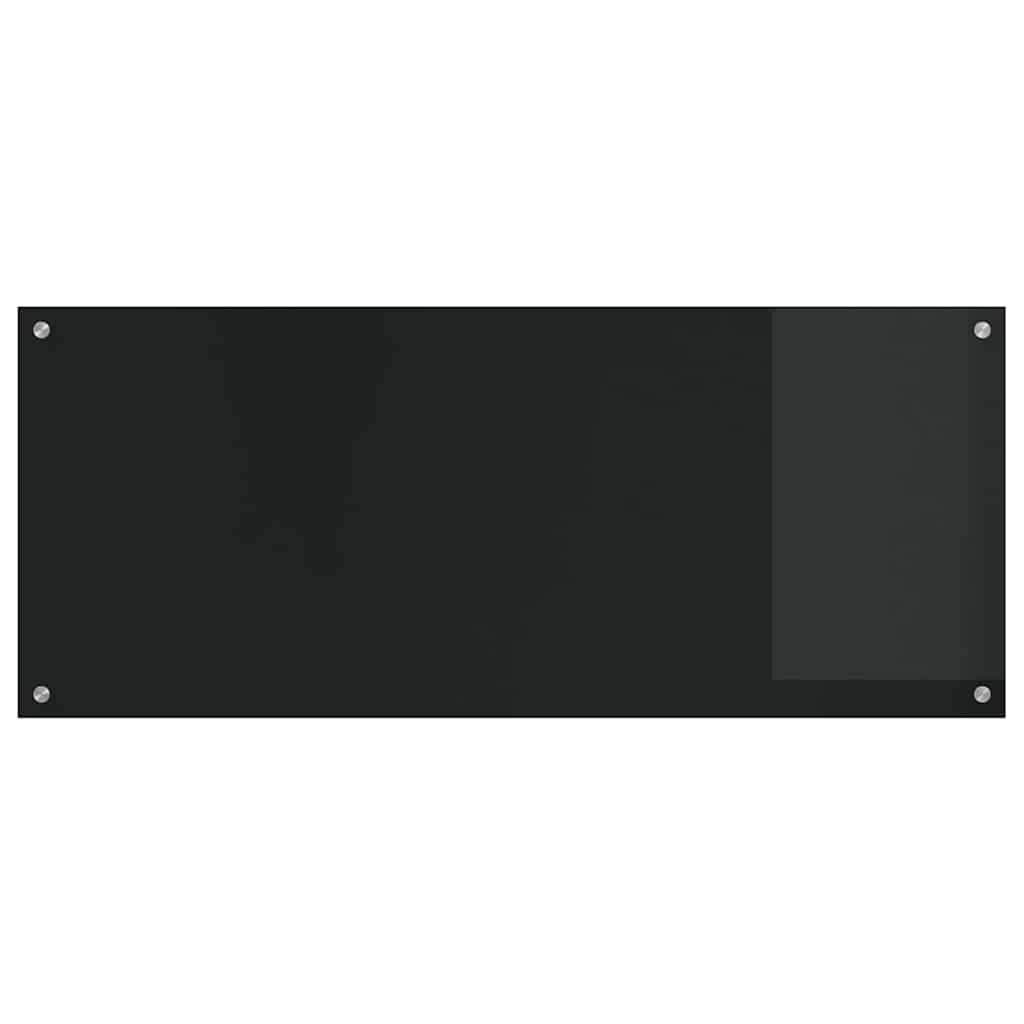 Konyhai hátfal 2 db Fekete 120 x 50 cm edzett üveg 4