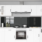 Konyhai hátfal 2 db Fekete 120 x 60 cm edzett üveg 3