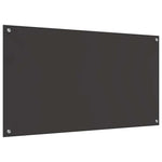 Konyhai hátfal 2 db Sötétszürke 110 x 60 cm edzett üveg 6