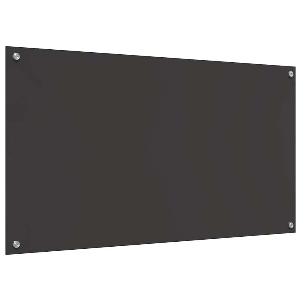 Konyhai hátfal 2 db Sötétszürke 110 x 60 cm edzett üveg 6