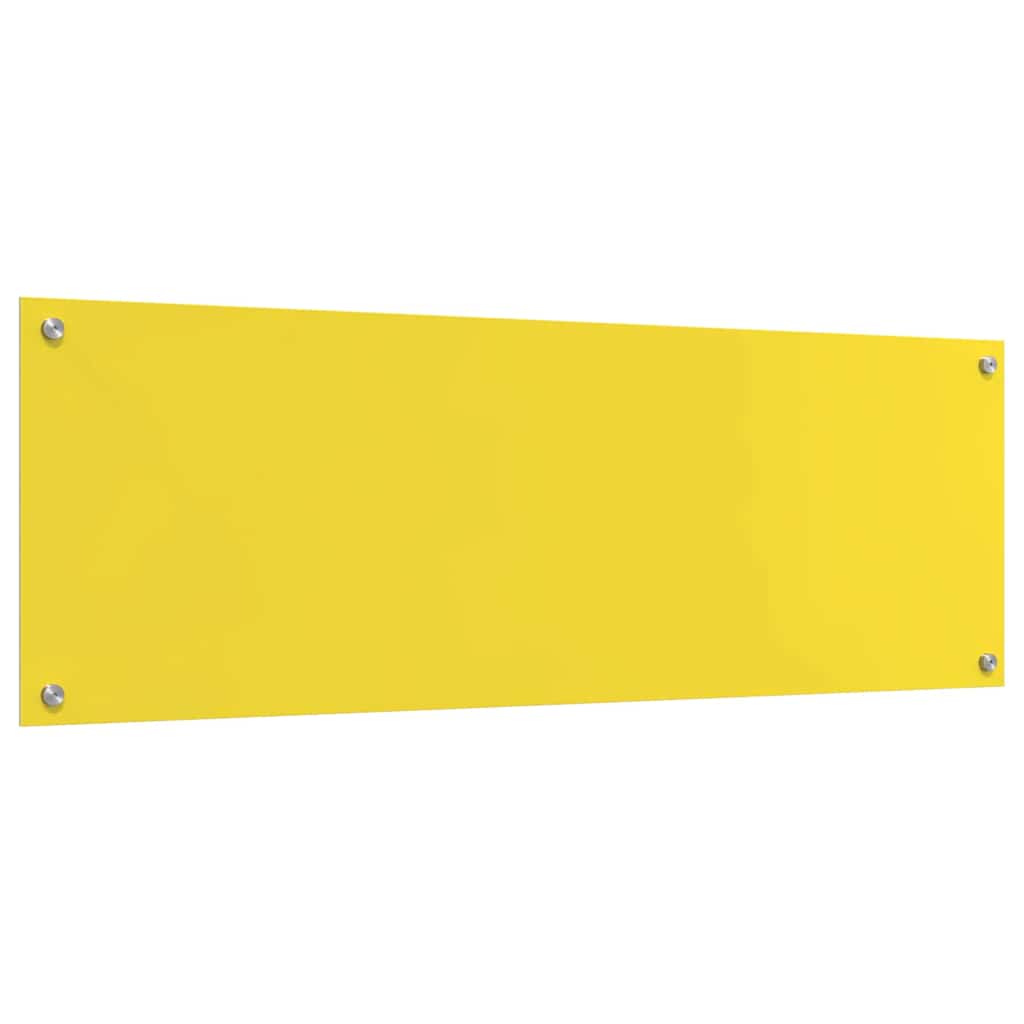 Konyhai hátfal 2 db Sárga 120 x 40 cm edzett üveg 6