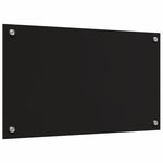 Konyhai hátfal 2 db Fekete 70 x 40 cm edzett üveg 6