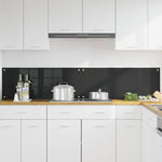 Konyhai hátfal 2 db Fekete 100 x 40 cm edzett üveg 3