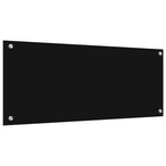 Konyhai hátfal 2 db Fekete 100 x 40 cm edzett üveg 6