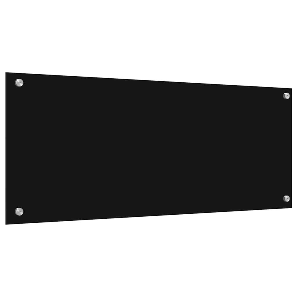 Konyhai hátfal 2 db Fekete 100 x 40 cm edzett üveg 6