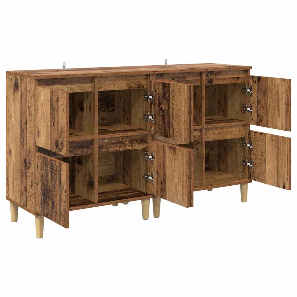 Oldalszekrények 2 db Öreg fa 60 x 35 x 70 cm Szerelt Fa 6