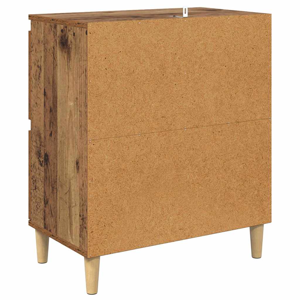 Oldalszekrények 2 db Öreg fa 60 x 35 x 70 cm Szerelt Fa 9