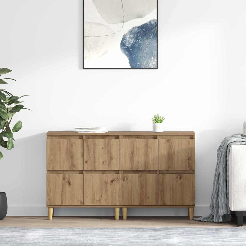 Oldalszekrények 2 db Artisan tölgy 60 x 35 x 70 cm Szerelt Fa