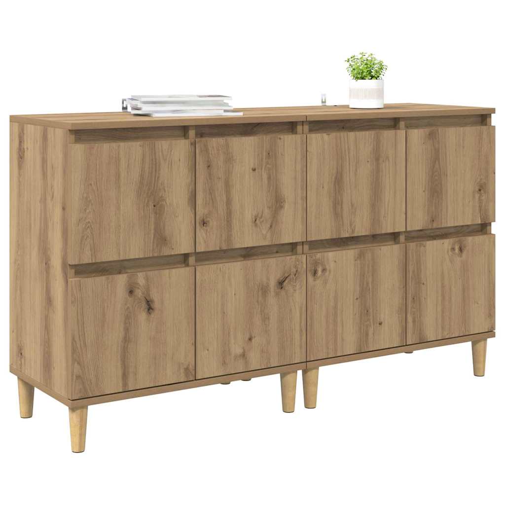 Oldalszekrények 2 db Artisan tölgy 60 x 35 x 70 cm Szerelt Fa 3