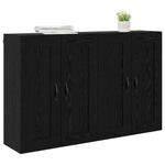 Fali szekrény 2 db Fekete tölgy 69,5 x 34 x 90 cm Szerelt Fa 3