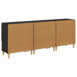 Oldalszekrények 3 db Fekete tölgy 60 x 35 x 70 cm Szerelt Fa 7