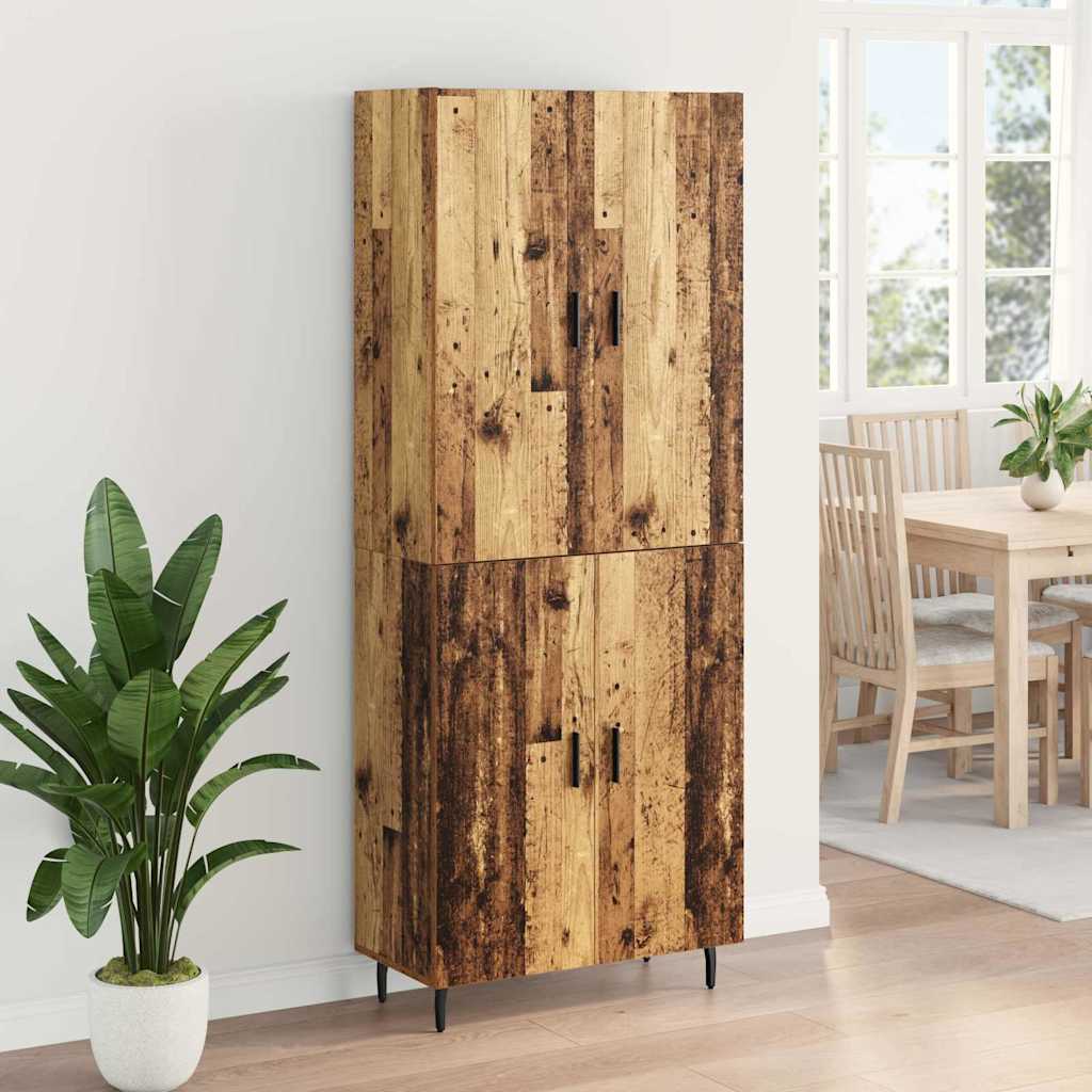 Magasfiú 2 db Öreg fa 69,5 x 34 x 180 cm Szerelt Fa 4