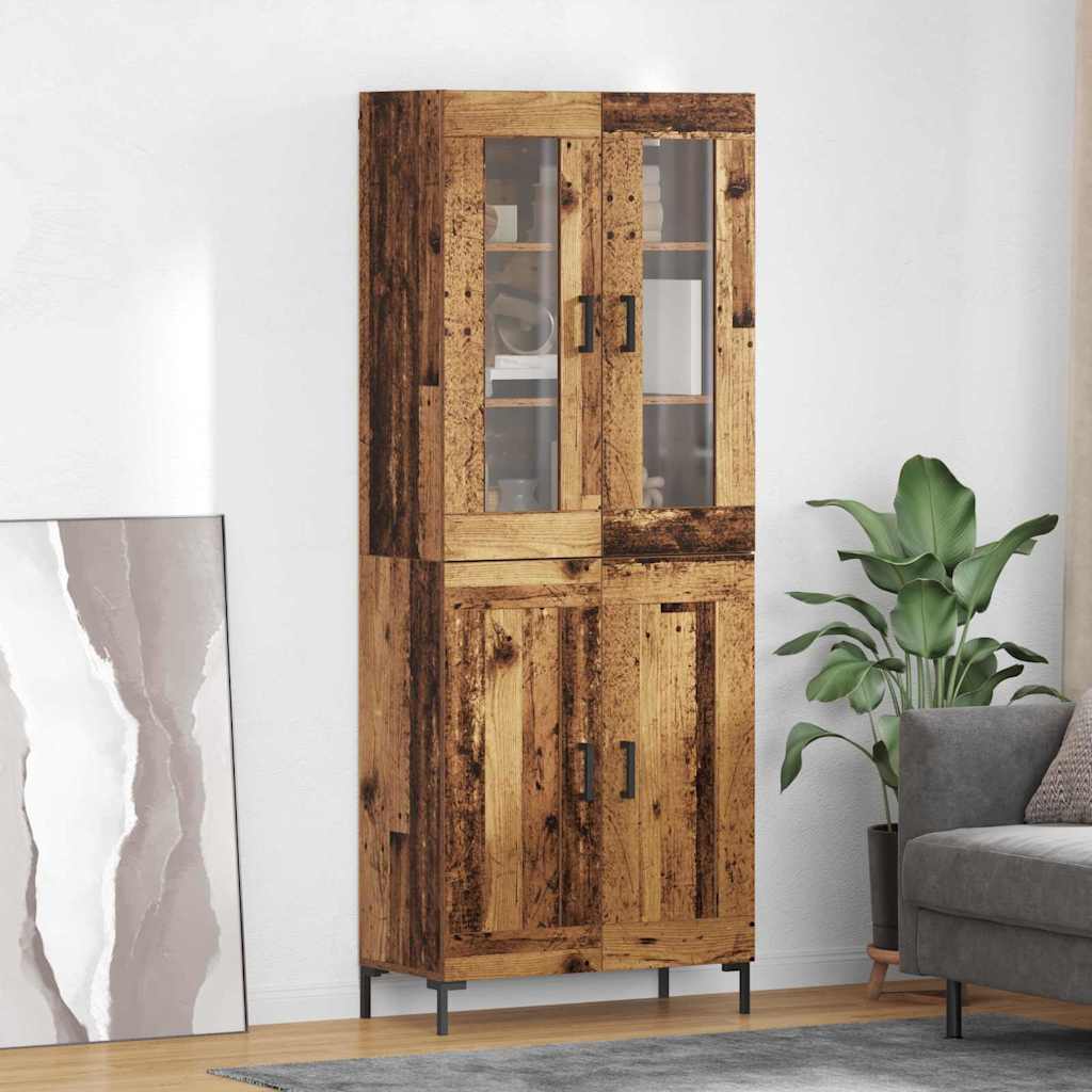 Magasfiú 2 db Öreg fa 69,5 x 34 x 180 cm Szerelt Fa